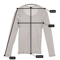 MARGARET HOWELL コットンカシミヤ 長袖Ｔシャツ カットソー ロンＴ グレー レディース マーガレットハウエル【中古】5-1004M∞