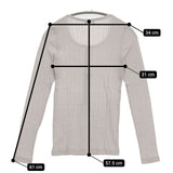 MARGARET HOWELL コットンカシミヤ 長袖Ｔシャツ カットソー ロンＴ グレー レディース マーガレットハウエル【中古】5-1004M∞