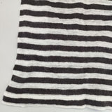 MARGARET HOWELL 578-169908 JERSEY ボーダー リネン 長袖Ｔシャツ カットソー ロンＴ ブラウン ホワイト レディース マーガレットハウエル【中古】5-0804M∞