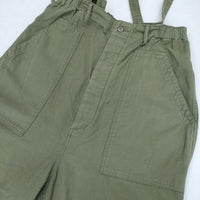 LENO コットンベイカーサロペット BAKER SALOPETTEFADE 定価39600円 オーバーオール サロペット 24SS カーキ レディース リノ【中古】5-1004M∞