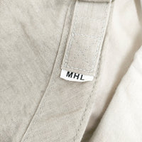 MHL. ワークキャップ コットンリネン 帽子 キャップ ベージュ レディース エムエイチエル【中古】5-0913G◎