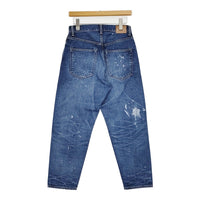 HATSKI 別注ルーズテーパードデニム ナイモノねだり 定価35200円 ヴィンテージウォッシュ デニムパンツ ブルー レディース ハツキ【中古】5-0628G♪