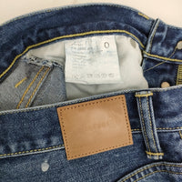 HATSKI 別注ルーズテーパードデニム ナイモノねだり 定価35200円 ヴィンテージウォッシュ デニムパンツ ブルー レディース ハツキ【中古】5-0628G♪