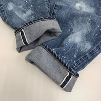 HATSKI 別注ルーズテーパードデニム ナイモノねだり 定価35200円 ヴィンテージウォッシュ デニムパンツ ブルー レディース ハツキ【中古】5-0628G♪