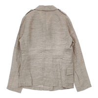 HUG O WaR リネン 貝釦 ジャケット ベージュ レディース ハグオーワー【中古】5-0804M∞