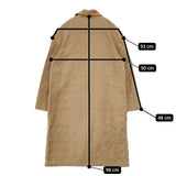 mina perhonen tambourine qa6333 コットン 襟/裏地ベルベット 刺繍 コート ベージュ レディース ミナペルホネン【中古】5-1207T∞