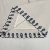 mina perhonen ribbon ra5811 刺繍 コットンシルク スカート ライトグレー レディース ミナペルホネン【中古】5-1124M∞