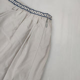 mina perhonen ribbon ra5811 刺繍 コットンシルク スカート ライトグレー レディース ミナペルホネン【中古】5-1124M∞