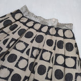 mina perhonen luna ns5568 リネンシルク カットジャガード スカート ベージュ ネイビー レディース ミナペルホネン【中古】5-1124M∞