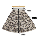 mina perhonen luna ns5568 リネンシルク カットジャガード スカート ベージュ ネイビー レディース ミナペルホネン【中古】5-1124M∞