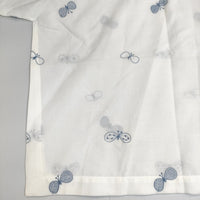 mina perhonen rs1562 choucho rs1562 定価24150円 ワイド 刺繍 ブラウス シャツ ホワイト ライトブルー レディース ミナペルホネン【中古】5-0812M△
