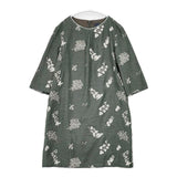 mina perhonen forest parade qa3872 コットンカシミヤシルク 刺繍 定価69300円 ワンピース グリーン レディース ミナペルホネン【中古】5-1207T∞