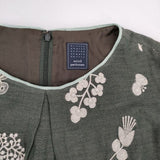 mina perhonen forest parade qa3872 コットンカシミヤシルク 刺繍 定価69300円 ワンピース グリーン レディース ミナペルホネン【中古】5-1207T∞