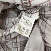 MARGARET HOWELL 578-157901 サイズ2 ギャザー チェック シャツ ワンピース ホワイト レディース マーガレットハウエル【中古】5-0708S♪