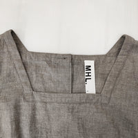 MHL. 578-156271 サイズ1 定価29400円 スクエアネック ノースリーブ ワンピース グレー レディース エムエイチエル【中古】5-0708S♪