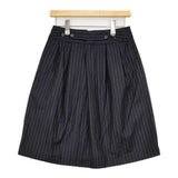 MARGARET HOWELL MHW0672 0425214 ウール ストライプ スカート 濃紺 グレー レディース マーガレットハウエル【中古】5-1030T∞