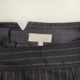 MARGARET HOWELL MHW0672 0425214 ウール ストライプ スカート 濃紺 グレー レディース マーガレットハウエル【中古】5-1030T∞