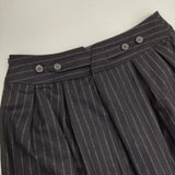 MARGARET HOWELL MHW0672 0425214 ウール ストライプ スカート 濃紺 グレー レディース マーガレットハウエル【中古】5-1030T∞