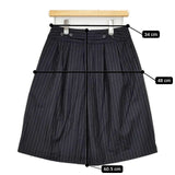 MARGARET HOWELL MHW0672 0425214 ウール ストライプ スカート 濃紺 グレー レディース マーガレットハウエル【中古】5-1030T∞