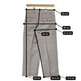 MARGARET HOWELL ウールリネンタック 578-243102 センタープレススラックス パンツ グレー レディース マーガレットハウエル【中古】5-0804M∞