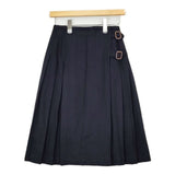 DO!FAMILY ウール ラップ プリーツ スカート ネイビー レディース ドゥファミリー【中古】5-1030T∞