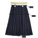 DO!FAMILY ウール ラップ プリーツ スカート ネイビー レディース ドゥファミリー【中古】5-1030T∞