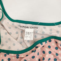 TSUMORI CHISATO リンゴ ドット柄 サイズ2 キャミソール ピンク グリーン レディース ツモリチサト【中古】5-0708S♪