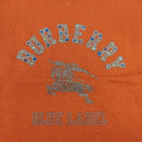 BURBERRY BLUE LABEL ラインストーン ノースリーブスウェット ベスト オレンジ レディース バーバリーブルーレーベル【中古】5-1004M∞