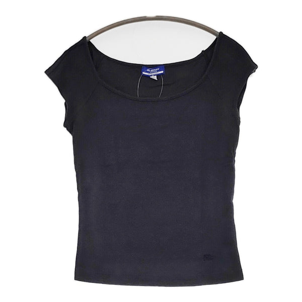 BURBERRY BLUE LABEL サイズM 半袖Ｔシャツ カットソー ネイビー レディース バーバリーブルーレーベル【中古】5-0708S♪