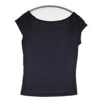 BURBERRY BLUE LABEL サイズM 半袖Ｔシャツ カットソー ネイビー レディース バーバリーブルーレーベル【中古】5-0708S♪