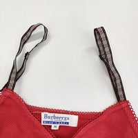 BURBERRY BLUE LABEL サイズM キャミソール レッド レディース バーバリーブルーレーベル【中古】5-0708S♪