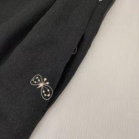 mina perhonen ns3530 choucho リネンシルク ノースリーブドレス 刺繍 ワンピース チャコールグレー レディース ミナペルホネン【中古】5-1004M∞