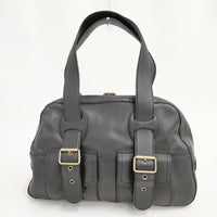 MARC JACOBS レザー ボストンバッグ トートバッグ ブラック レディース マークジェイコブス【中古】5-0918G∞