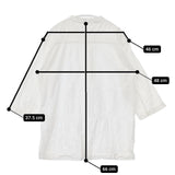 Plantation バンドカラー シワ加工 製品染め ブラウス シャツ ホワイト レディース プランテーション【中古】5-0804M∞