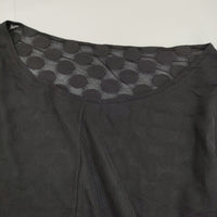 LIMI feu チュール ドット フレンチスリーブ サイズS カットソー ブラック レディース リミフゥ/Yohji 【中古】5-0704S♪