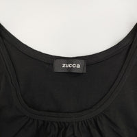 ZUCCa アシンメトリー 変形 チュニック サイズM ノースリーブ ワンピース ブラック レディース ズッカ【中古】5-0704S♪