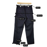 URBAN RESEARCH DOORS ウールライクテーパードトラウザー 定価9900円 パンツ ネイビー メンズ アーバンリサーチドアーズ【中古】5-1120T∞