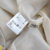 GRACE CONTINENTAL ボーダー 刺繍 フレアワンピース サイズ36 ワンピース イエロー レディース グレースコンチネンタル【中古】5-0704S♪