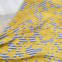 GRACE CONTINENTAL ボーダー 刺繍 フレアワンピース サイズ36 ワンピース イエロー レディース グレースコンチネンタル【中古】5-0704S♪