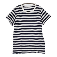 n100 nc-1071 ボーダー サイズ34 半袖Ｔシャツ カットソー ネイビー ホワイト レディース エヌワンハンドレッド【中古】5-0704S♪