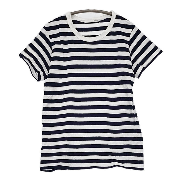 n100 nc-1071 ボーダー サイズ34 半袖Ｔシャツ カットソー ネイビー ホワイト レディース エヌワンハンドレッド【中古】5-0704S♪