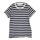 n100 nc-1071 ボーダー サイズ34 半袖Ｔシャツ カットソー ネイビー ホワイト レディース エヌワンハンドレッド【中古】5-0704S♪