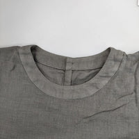 evam eva linen pullover 定価28600円 E251T241 サイズM 半袖 ブラウス シャツ 25SS グレー レディース エヴァムエヴァ【中古】5-0804S∞