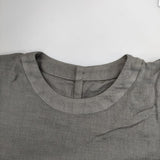 evam eva linen pullover 定価28600円 E251T241 サイズM 半袖 ブラウス シャツ 25SS グレー レディース エヴァムエヴァ【中古】5-0804S∞