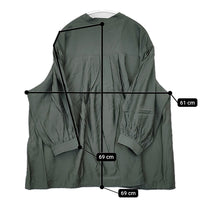23区 BLWWCA6823 リネン混 長袖 サイズ50 バンドカラー バックタック ブラウス シャツ ダークグリーン レディース 23区【中古】5-0812M△