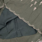 mina perhonen wa5104 etude 刺繍 定価59400円 サイズ38 手織りプリーツ スカート グリーン レディース ミナペルホネン【中古】5-1124M∞