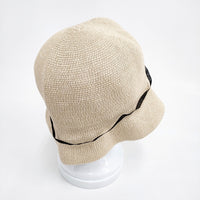 mature ha paper braid light hat short ペーパーブレード 定価24200円 帽子 ハット ベージュ レディース マチュアーハ【中古】5-0809S◎