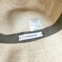 mature ha paper braid light hat short ペーパーブレード 定価24200円 帽子 ハット ベージュ レディース マチュアーハ【中古】5-0809S◎