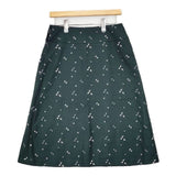 Sally Scott ウール 刺繍 総柄 スカート グリーン レディース サリースコット【中古】5-1030T∞