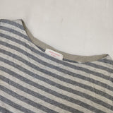 style+confort tricot ボーダー コットン ポケット付 長袖Ｔシャツ カットソー ロンＴ グレー ブルーグレー レディース スティールエコンフォール【中古】5-1006M∞